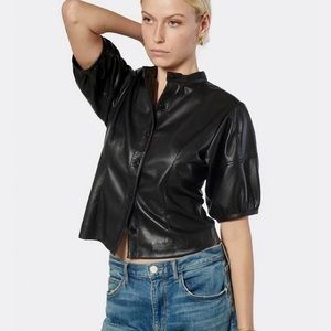 Joie leather shacket